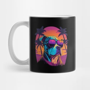 cool pitbull dog with sunglasses Mug